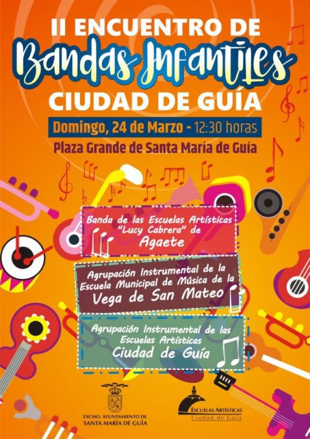II Encuentro de Bandas Infantiles &lsquo;Ciudad de Gu&iacute;a&rsquo;, este pr&oacute;ximo domingo