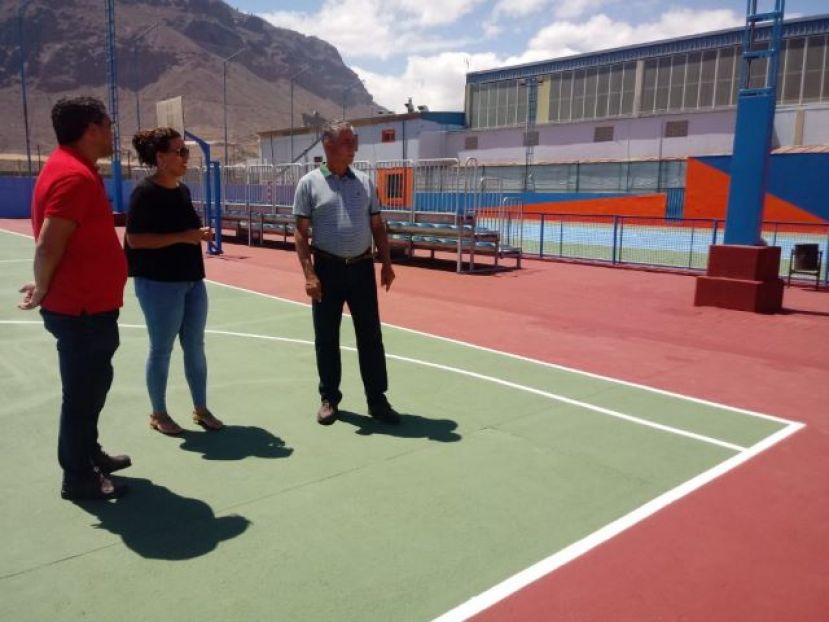 La Aldea: Este lunes se han puesto en servicio las canchas de Los Cascajos