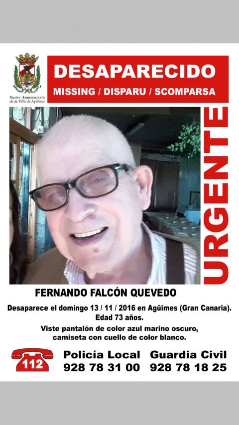 Se solicita la cooperación ciudadana para encontrar a Fernando Falcón Quevedo