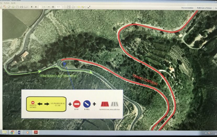 Moya: Las obras de mejora de la seguridad de la carretera obligan al cierre de la vía