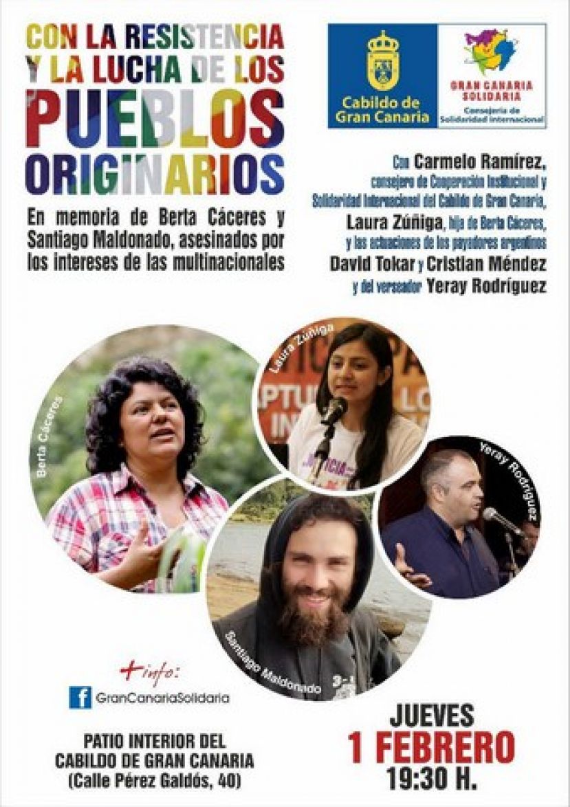 El Cabildo acoge la charla de Laura Z&uacute;&ntilde;iga, hija de Berta C&aacute;ceres, asesinada en Honduras, y defensora de los pueblos ind&iacute;genas