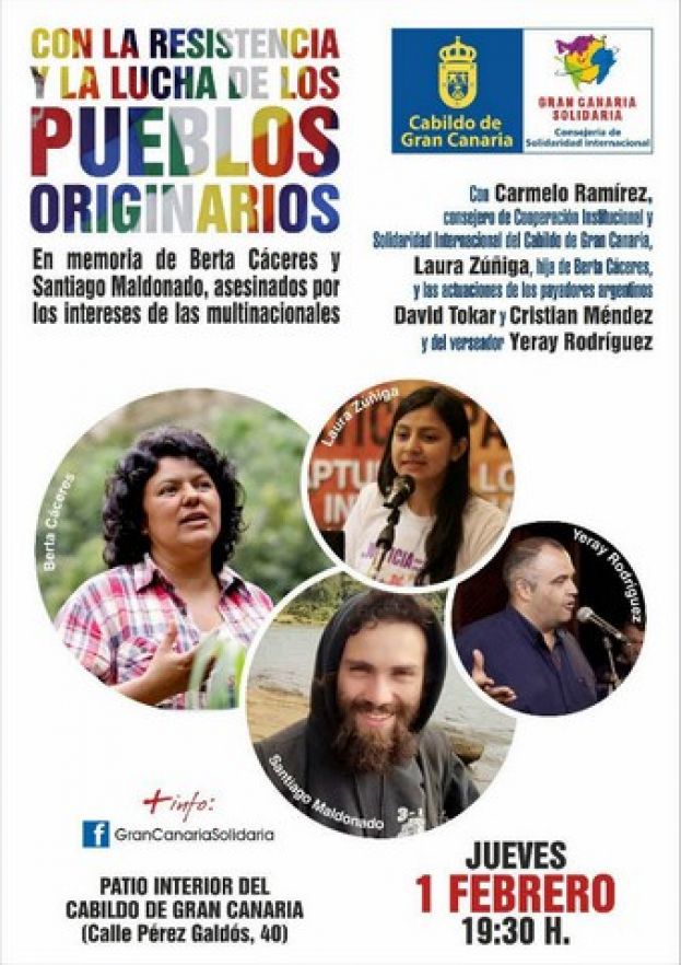 El Cabildo acoge la charla de Laura Z&uacute;&ntilde;iga, hija de Berta C&aacute;ceres, asesinada en Honduras, y defensora de los pueblos ind&iacute;genas