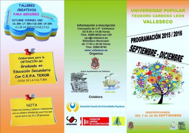 Valleseco presenta su oferta educativa de la Universidad Popular
