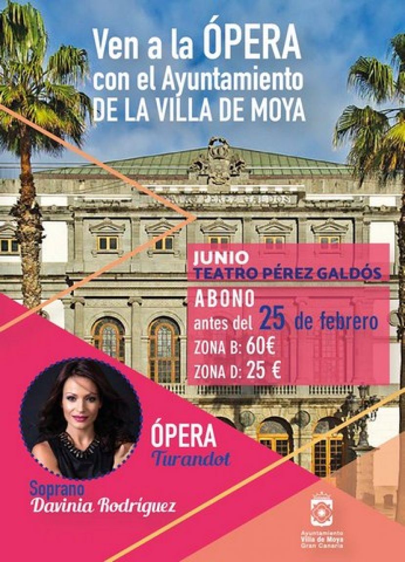 El Ayuntamiento de la Villa de Moya te acerca a la &oacute;pera en el Teatro P&eacute;rez Gald&oacute;s