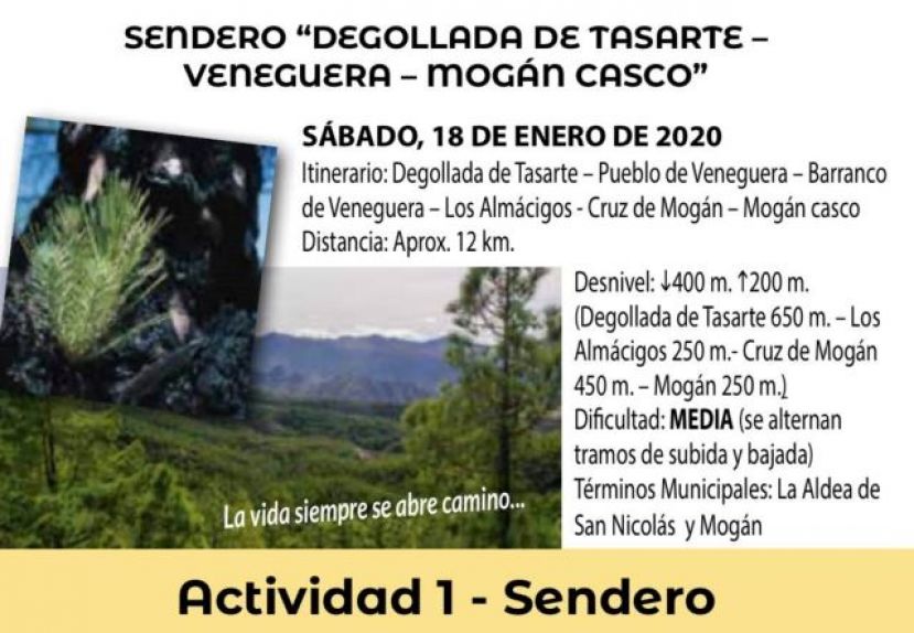 &quot;Degollada de Tasarte-Veneguera-Mogán Casco&quot;, sendero de &#039;Arucas en la senda&#039;