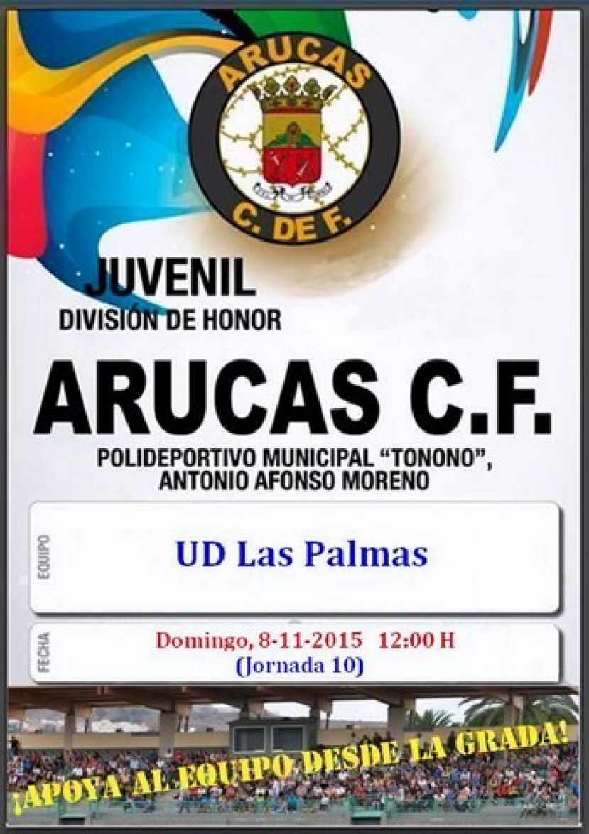 Juvenil DH: Partidazo el domingo en Arucas con la visita de la UD. Las Palmas