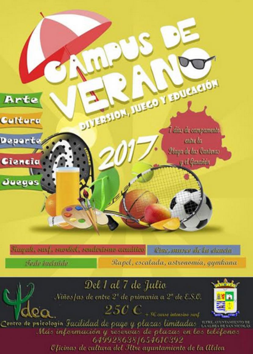 La Aldea: Cerrada la inscripci&oacute;n para el Campus de Verano