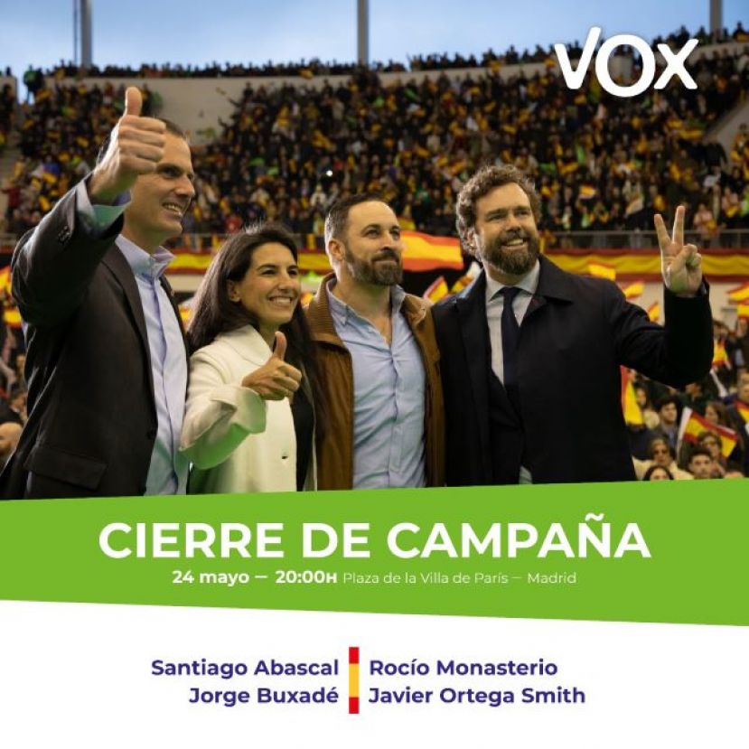 Acto de cierre de campaña de VOX en Madrid. Mensaje del Presidente
