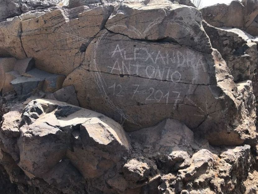 El Cabildo traslada a la Guardia Civil los da&ntilde;os intencionados cometidos en el almogar&eacute;n del Bentayga