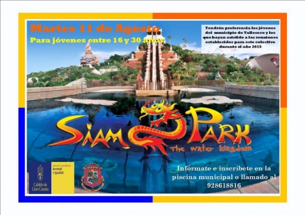 Los j&oacute;venes de Valleseco se van al Parque Acuatico &ldquo;Siam Park&rdquo;