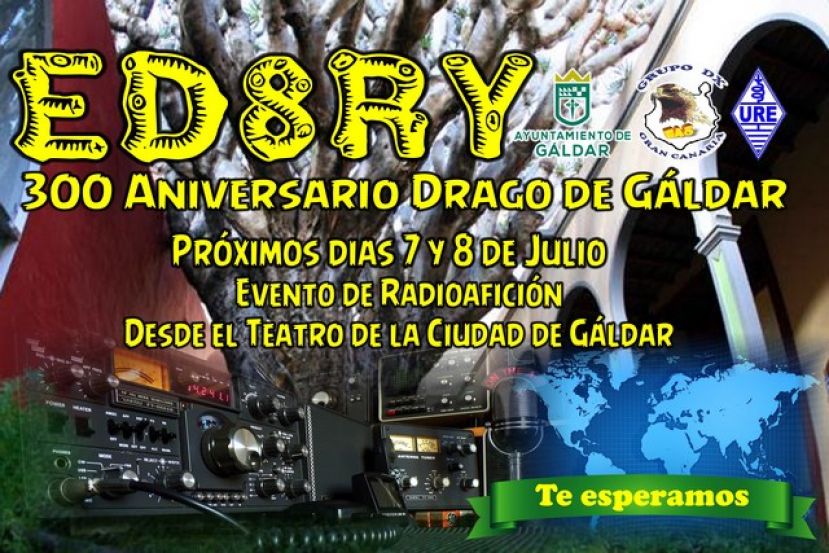 Los Radioaficionados estarán en el 300 Aniversario del Drago de Gáldar 1718-2018