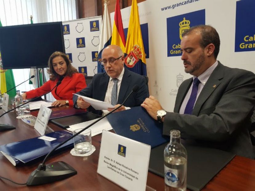 El Cabildo y la Universidad suscriben convenios con la Secretar&iacute;a de Estado de Investigaci&oacute;n por valor de 6 millones