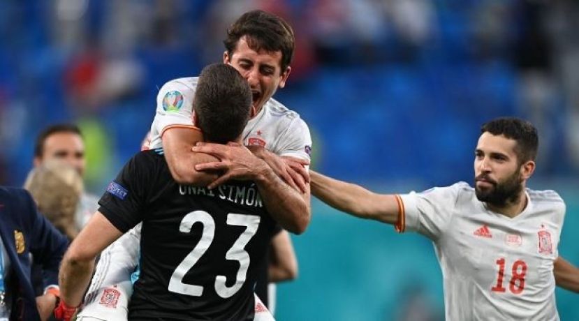 Unai Sim&oacute;n y Oyarzabal clasifican a Espa&ntilde;a para semifinales (V&iacute;deo tanda penaltis)