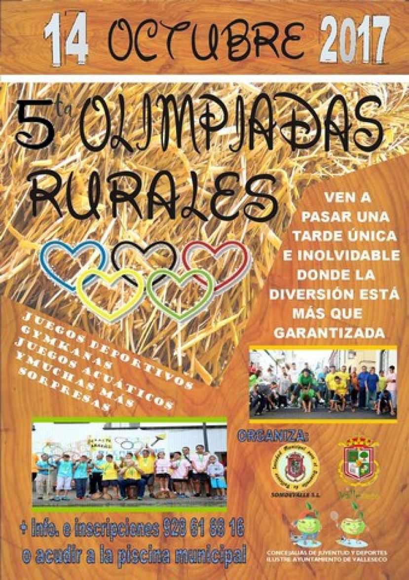 Arranca el periodo de inscripción de las V Olimpiadas Rurales de Valleseco