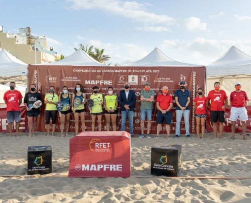 Castellano, en la entrega de premios del Campeonato de España Mapfre Tenis Playa