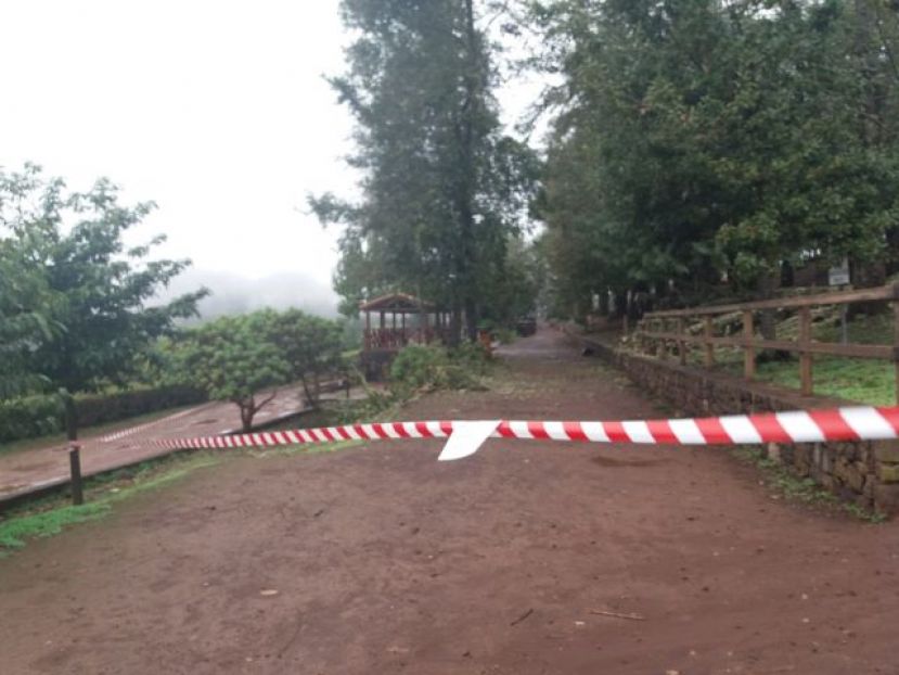 Valleseco precinta la zona de barbacoas del &Aacute;rea Recreativa de La laguna