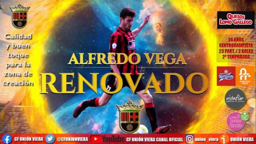 F&uacute;tbol 3&ordf; Divisi&oacute;n: Alfredo Vega, tercera renovaci&oacute;n del Uni&oacute;n Viera