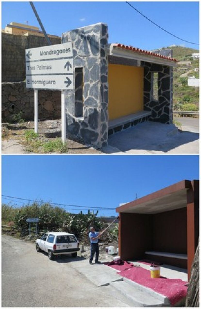 Gu&iacute;a: Dos nuevas marquesinas en los barrios de Farailaga y La Dehesilla