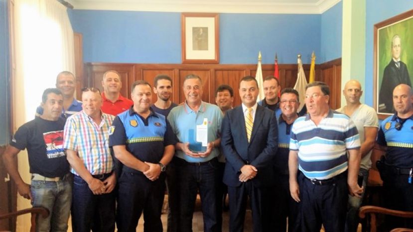 Acto de homenaje y despedida al oficial de la Pol&iacute;cia Local, Jos&eacute; Tacoronte Moreno