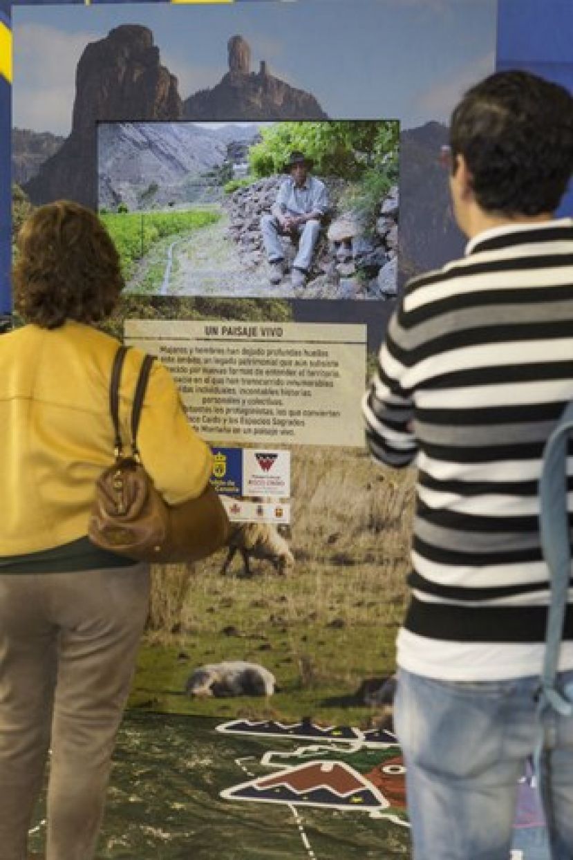 La exposici&oacute;n itinerante de Risco Ca&iacute;do y Espacios Sagrados llega a G&aacute;ldar