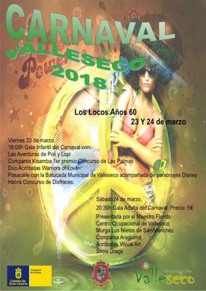 El carnaval &ldquo;Los Locos a&ntilde;os 60&rdquo; llega al municipio de Valleseco