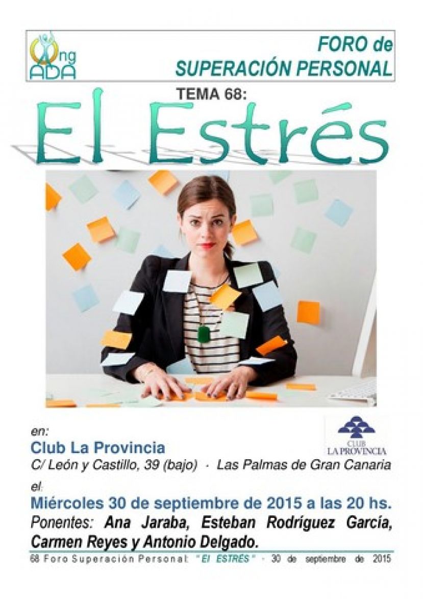 Club La Provincia: Ma&ntilde;ana d&iacute;a 30, Conferencia-Coloquio "El Estr&eacute;s"