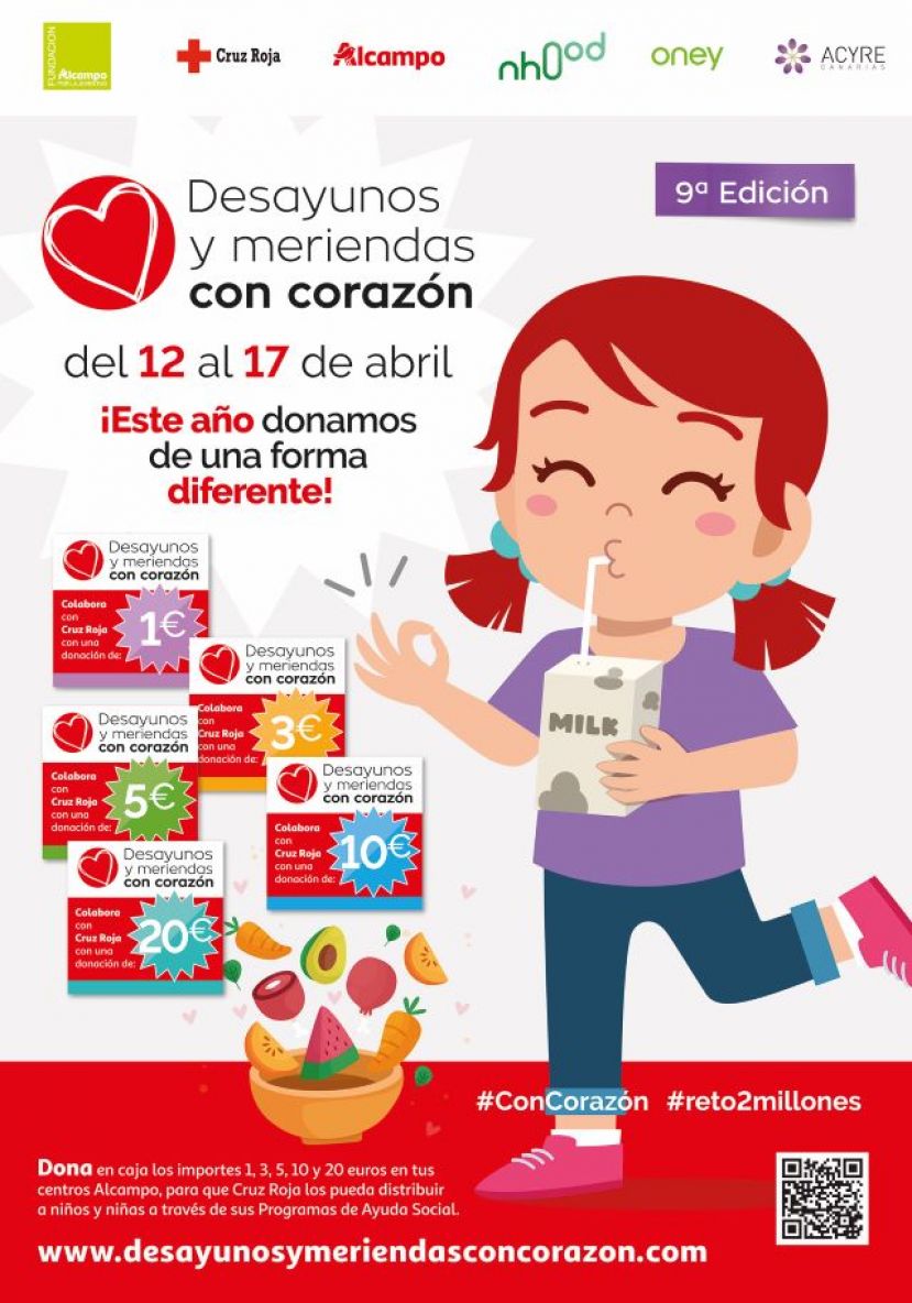 Desayunos y meriendas para ni&ntilde;as y ni&ntilde;os atendidos por Cruz Roja