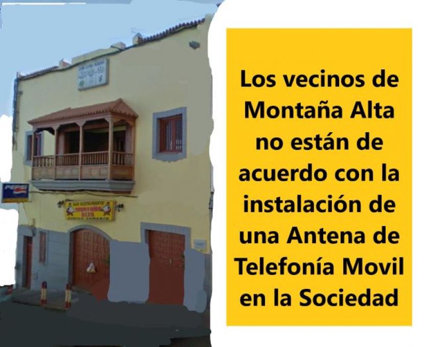 Nota de Prensa de Coalición Canaria de Guía de telefonía móvil en Montaña Alta