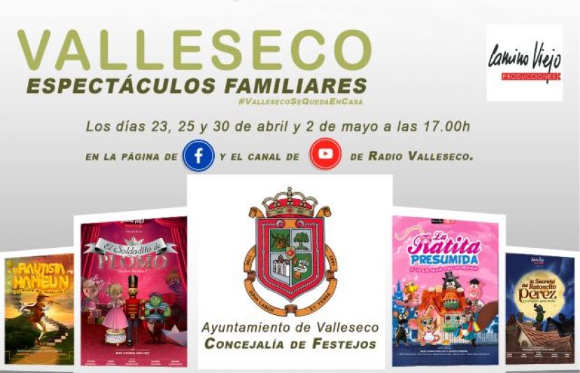 Valleseco te ofrece varios espectáculos familiares para disfrutar en casa