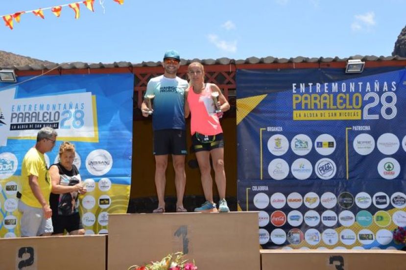 Javi Sosa y Sita Ojeda, ganadores de la I Guguy Trail Entrecorrales Tasartico