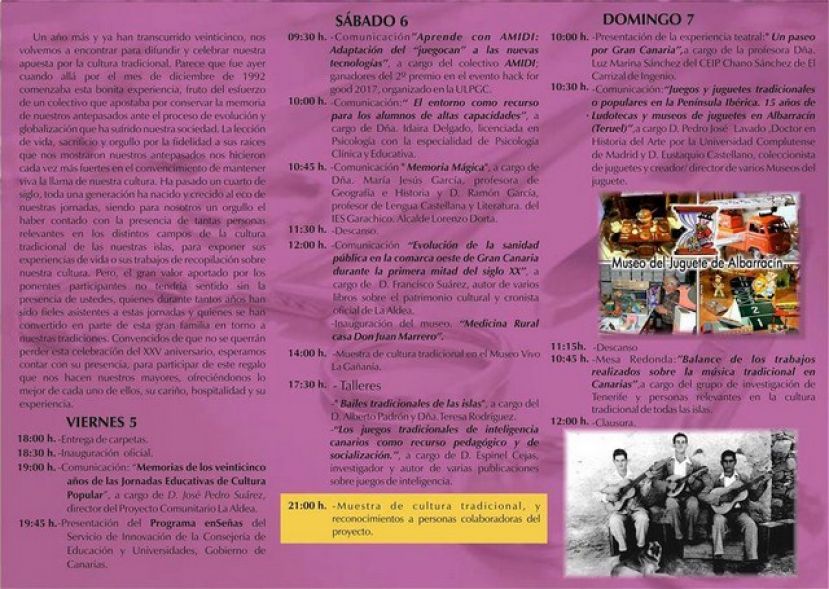 La Aldea: XXV Jornadas Educativas de Cultura Popular