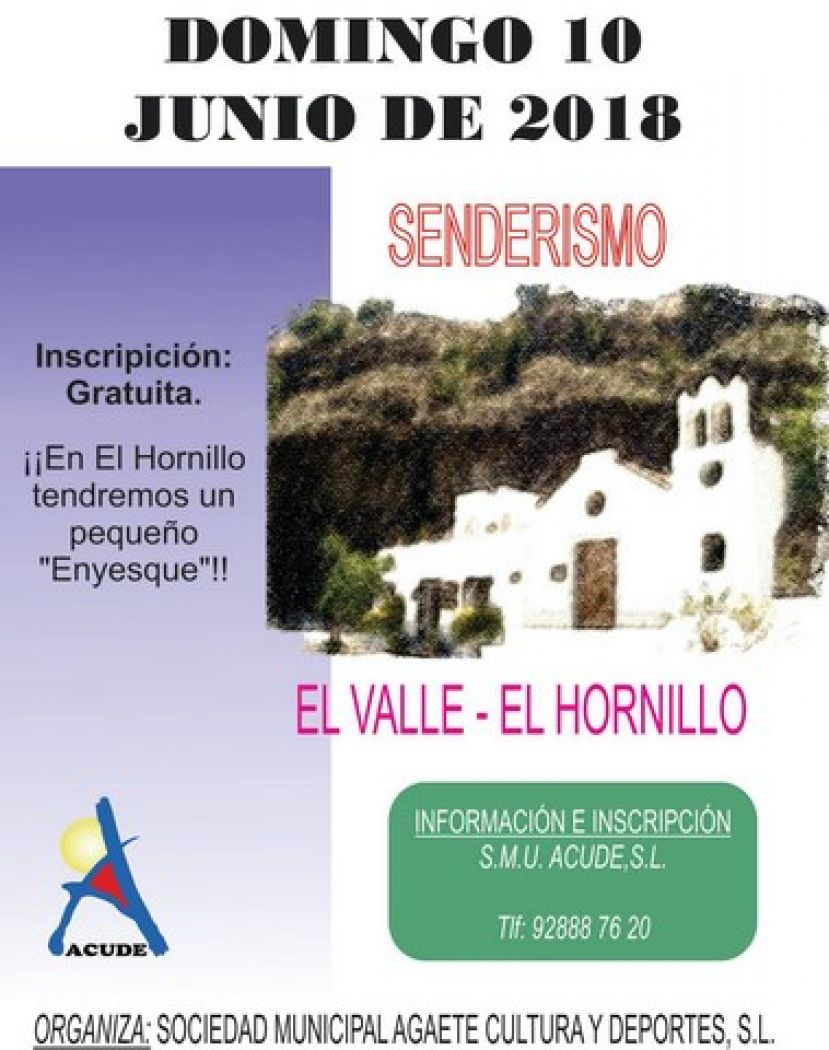 Agaete: ACUDE organiza el 10 de junio una actividad de senderismo