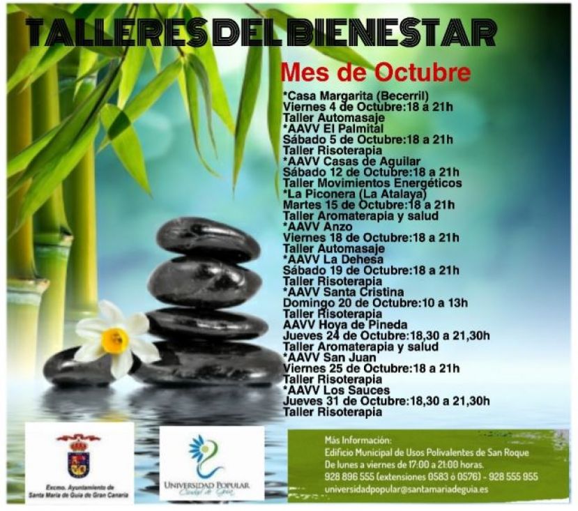 Gu&iacute;a: La Universidad Popular organiza talleres a lo largo de todo el mes de octubre