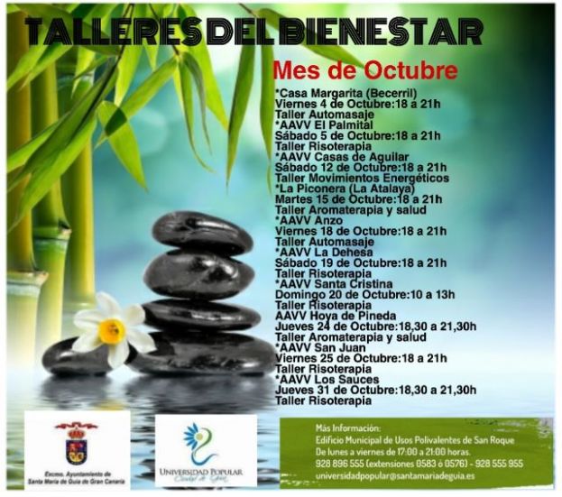 Gu&iacute;a: La Universidad Popular organiza talleres a lo largo de todo el mes de octubre