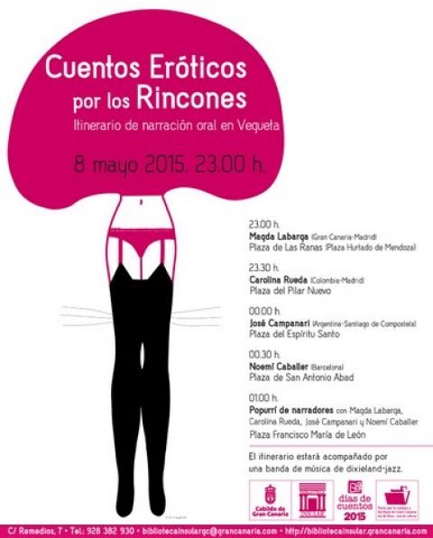 Nueva edici&oacute;n de la sugerente iniciativa &lsquo;Cuentos er&oacute;ticos por los rincones&rsquo;