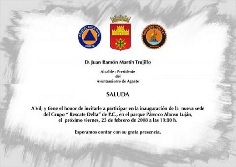 Agaete: Inauguraci&oacute;n nueva sede del Grupo de Rescate Delta de Protecci&oacute;n Civil