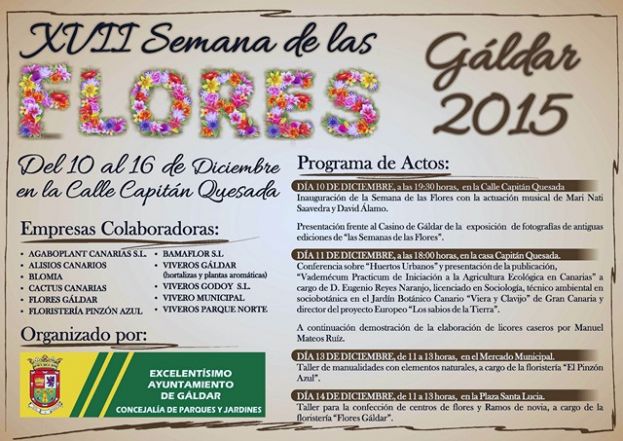 G&aacute;ldar: La Calle Larga acoge desde este jueves la XVII Semana de las Flores