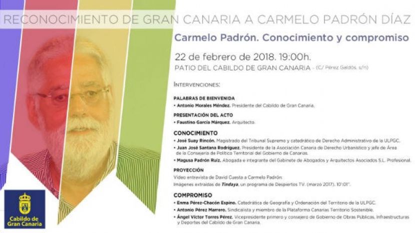 Carmelo Padr&oacute;n ser&aacute; homenajeado por sus conocimientos y compromiso este jueves