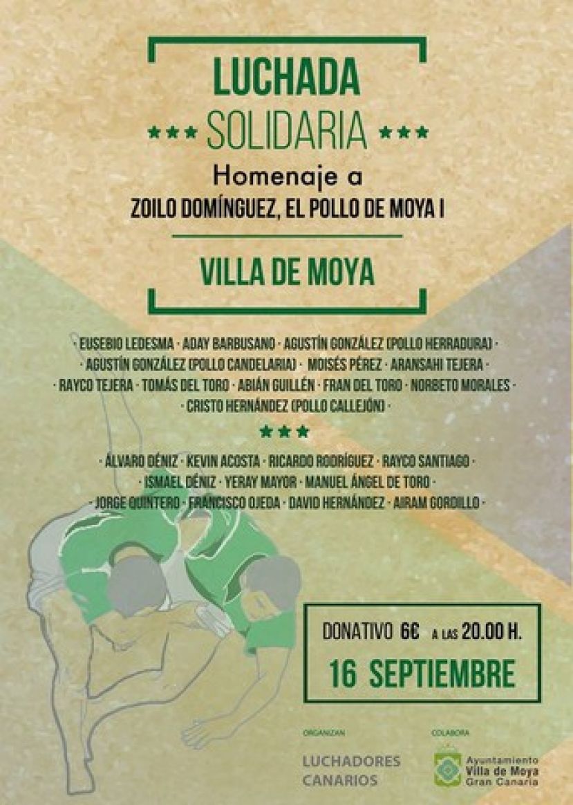 Moya: 'Luchada Solidaria' en homenaje a Zoilo Dom&iacute;nguez, el Pollo de Moya I