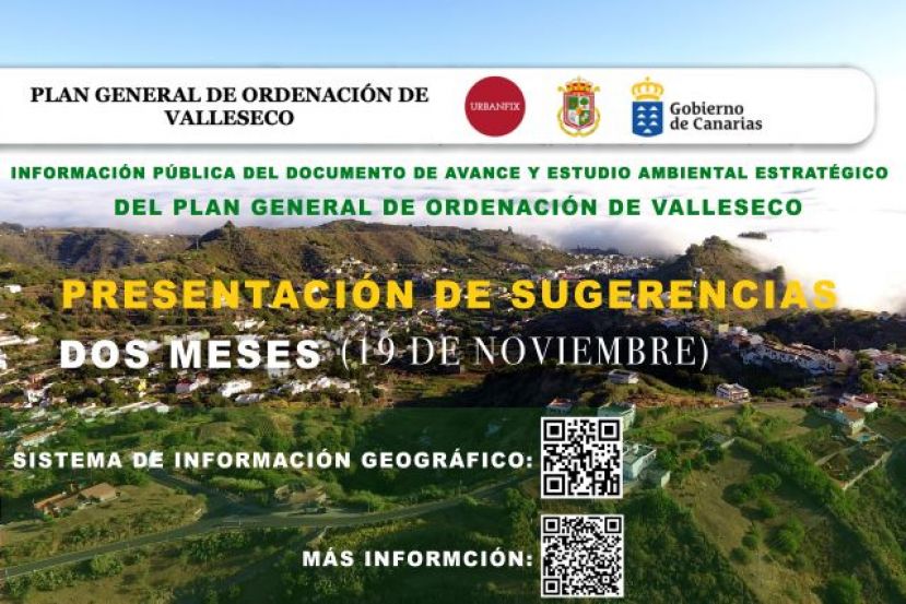 Valleseco: A exposición pública el Avance y Estudio Ambiental Estratégico del PGOV
