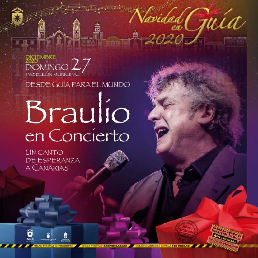 Hoy se celebra el Concierto de Braulio ‘Desde Guía para el mundo’ en el Pabellón