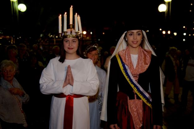 Coronación de la Lucía Sueca y la Lucía Canaria