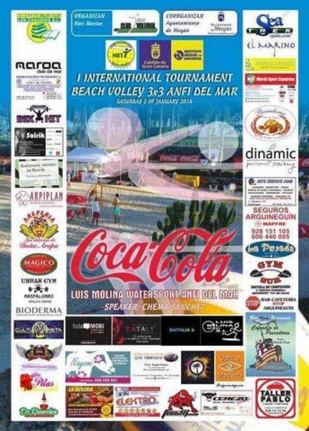 Mog&aacute;n: Anfi acoge el 2 de enero el I Torneo Internacional de Voley Playa 3x3