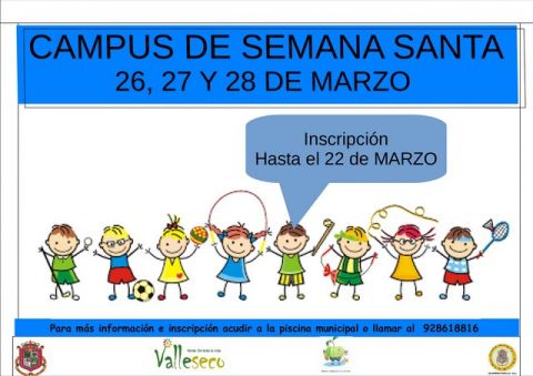 Valleseco ha planificado un Campus de Semana Santa