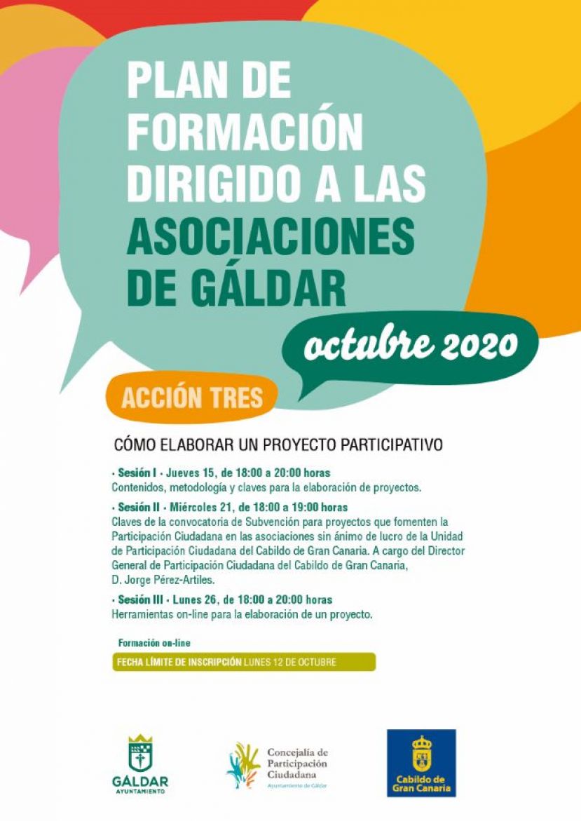 Gáldar: Nueva acción formativa sobre la elaboración de proyectos participativos