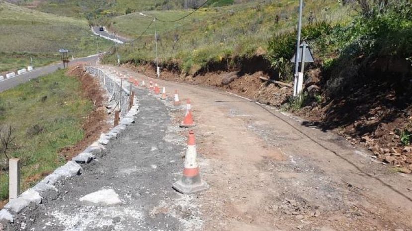 Gáldar: Las obras de acondicionamiento de la carretera de El Tablado, a buen ritmo