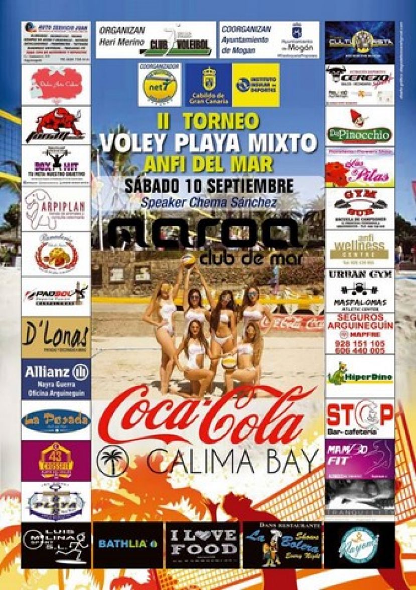 24 parejas este sábado en el II Torneo de Voley Playa Mixto en Anfi del Mar