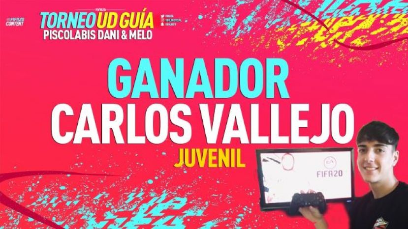 Carlos Vallejo, ganador del III Torneo FIFA UD Gu&iacute;a - Piscolabis Dany&amp;Melo