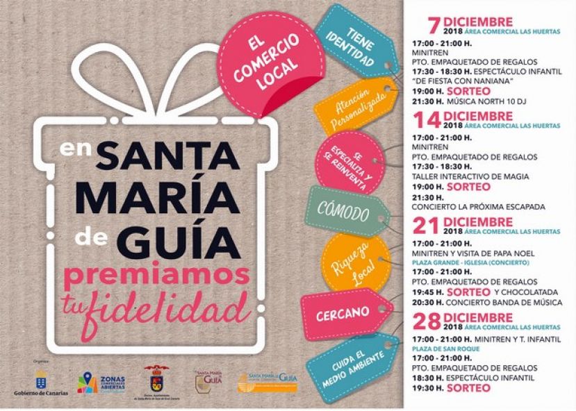 Este viernes arranca la Campaña Navideña ‘En Santa María de Guía premiamos tu fidelidad’