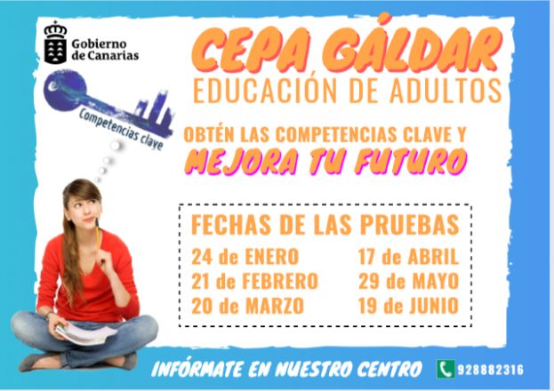 Ex&aacute;menes Competencias Claves nivel 2 y 3 en el CEPA de G&aacute;ldar